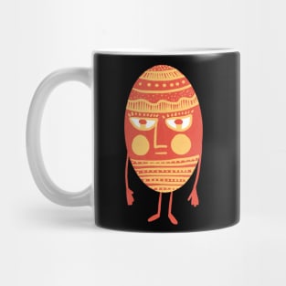 Egg man, the red and yellow decorated easter egg, version 2 Mug